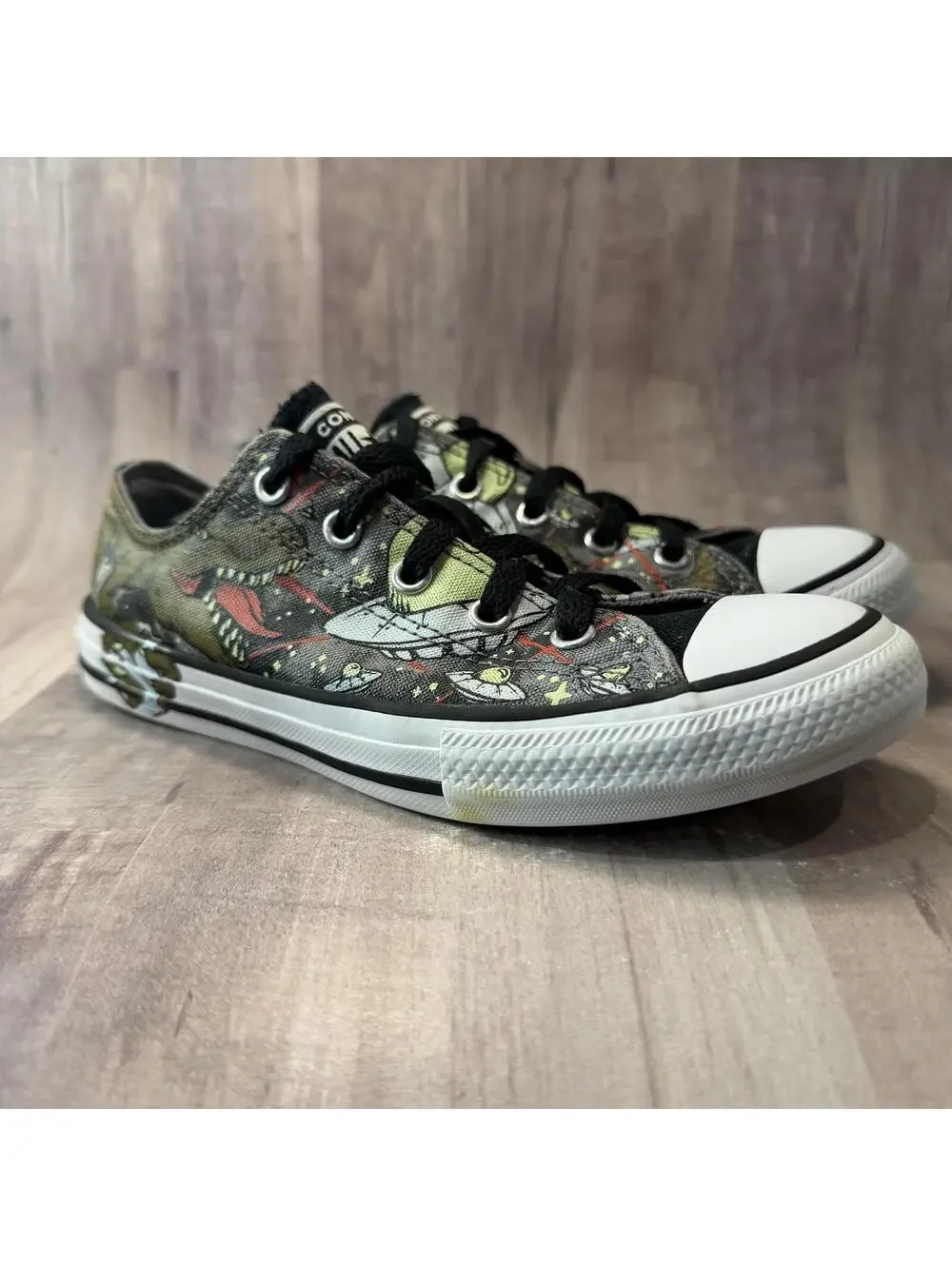 Converse Chuck Taylor All Star Interstellar Dinos Shoes Youth 2 Dinosaur UFOs